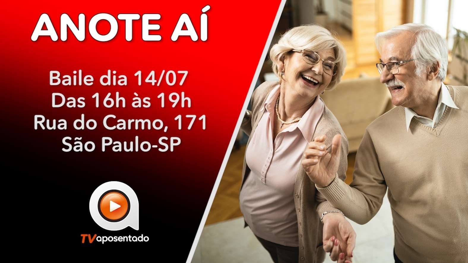 CONVITE | Atenção! Dia 14/07 tem Baile no Sindicato dos Aposentados 