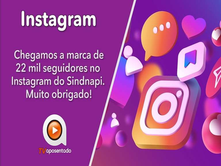  Sindnapi chega a marca de 22 Mil seguidores no Instagram 